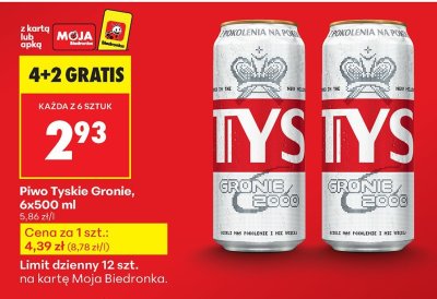 Piwo Tyskie Gronie promocja w Biedronka