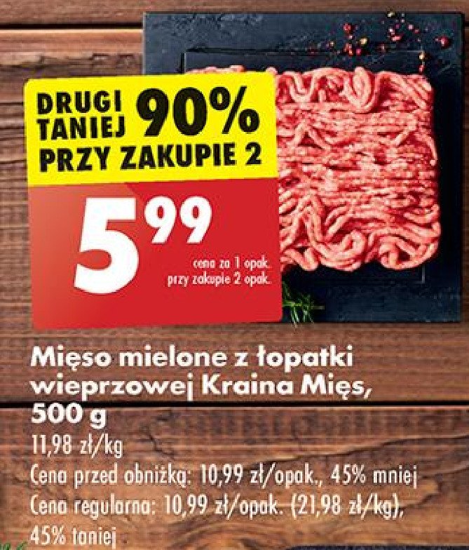 Mięso mielone z łopatki wieprzowej Kraina mięsa promocja