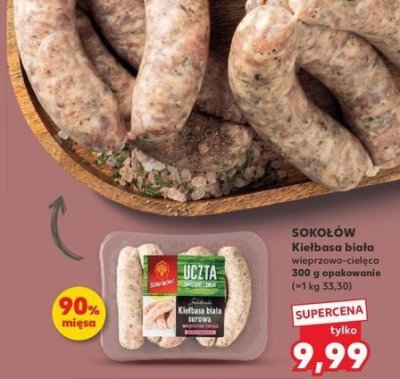 Kiełbasa biała surowa wieprzowo-cielęca Sokołów uczta qulinarna promocja