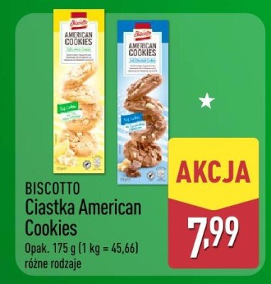 Ciastka American Cookies różne rodzaje promocja w Aldi