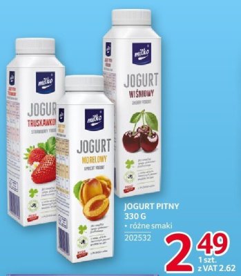 Jogurt pitny różne smaki promocja w Selgros