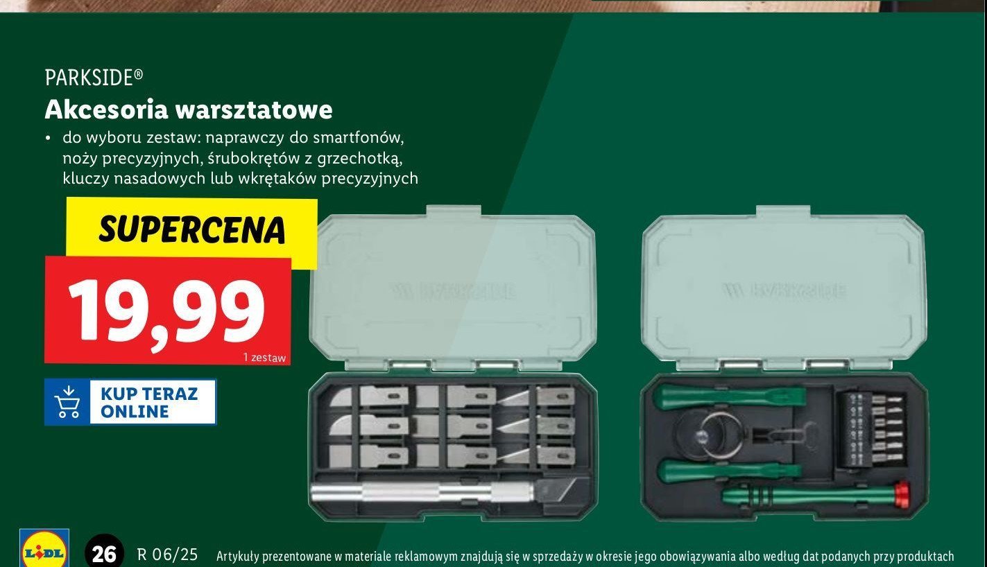 Zestaw śrubokrętów z grzechotką Parkside promocja