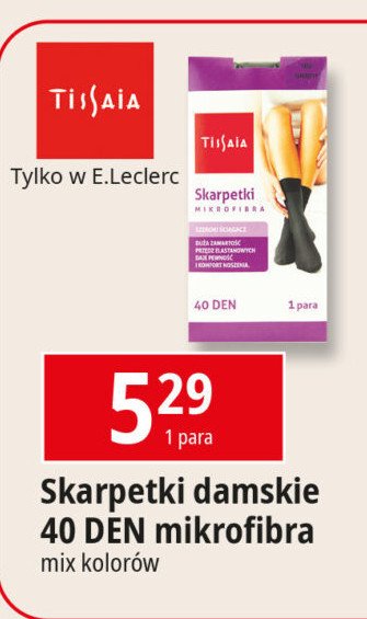 Skarpetki damskie 40 den Tissaia promocja w Leclerc