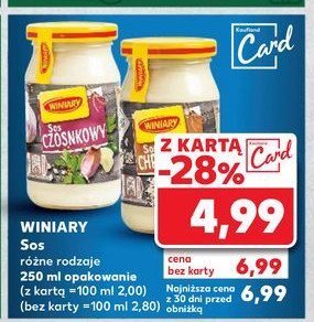 Sos czosnkowy Winiary promocja w Kaufland