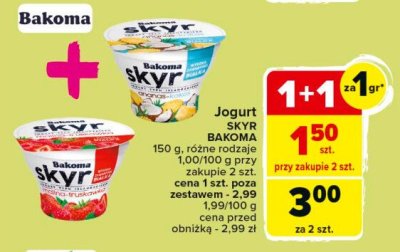 Jogurt ananas- kokos Bakoma skyr promocja