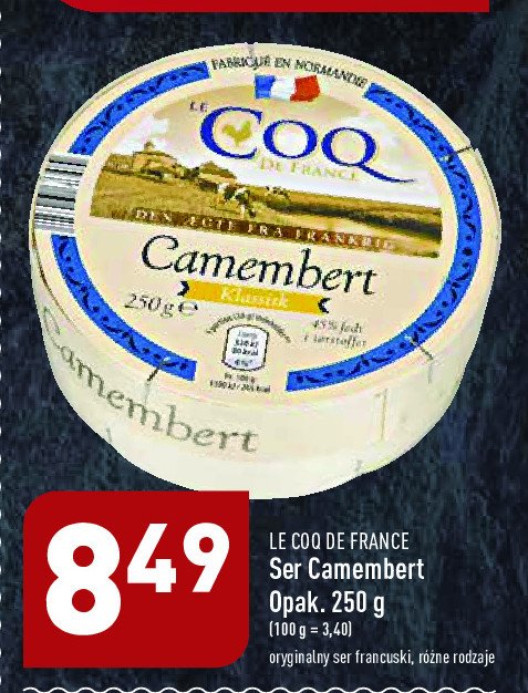 Ser camembert klasyczny Le coq (aldi) promocje