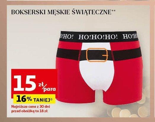 Bokserki śiateczna Auchan inextenso promocja