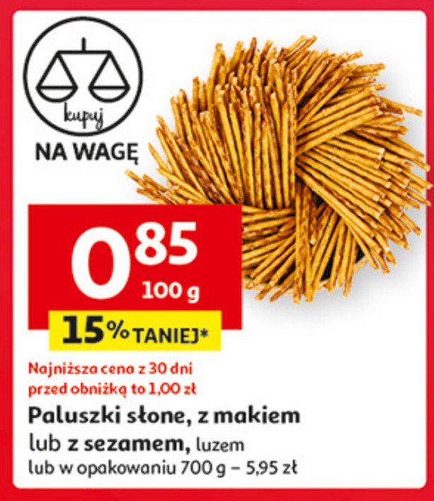 Paluszki słone promocja w Auchan