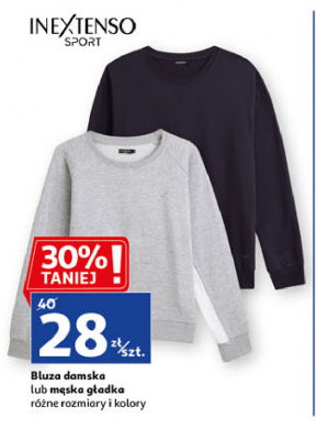 Bluza męska gładka Auchan inextenso promocja