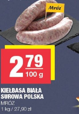Kiełbasa biała surowa polska MRÓZ promocja w SPAR