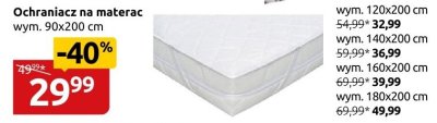 Ochraniacz na materac wym. 140x200 cm promocja w Black Red White