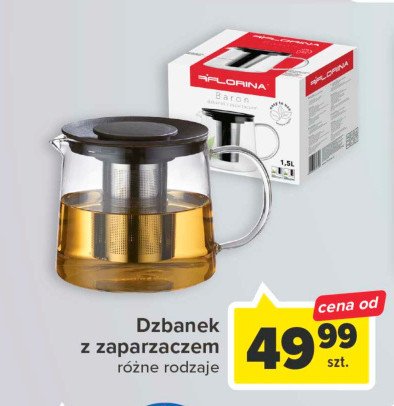 Dzbanek szklany z zaparzaczem baron 1.5 l Florina (florentyna) promocja