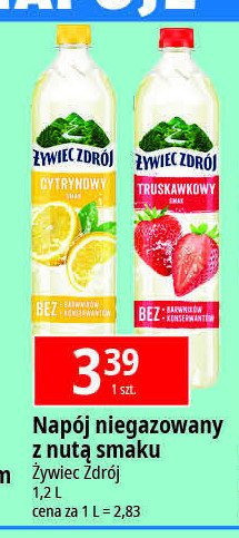 Napój z sokiem cytrynowy Żywiec zdrój promocja