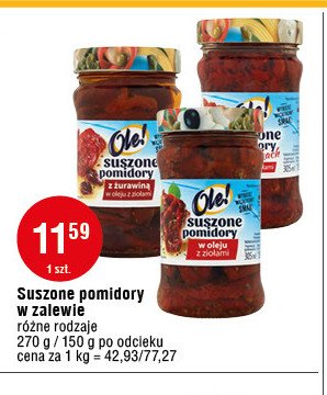 Pomidory suszone w oleju z 偶urawin膮 Ole! promocja
