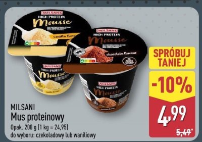 Mus proteinowy czekoladowy promocja w Aldi
