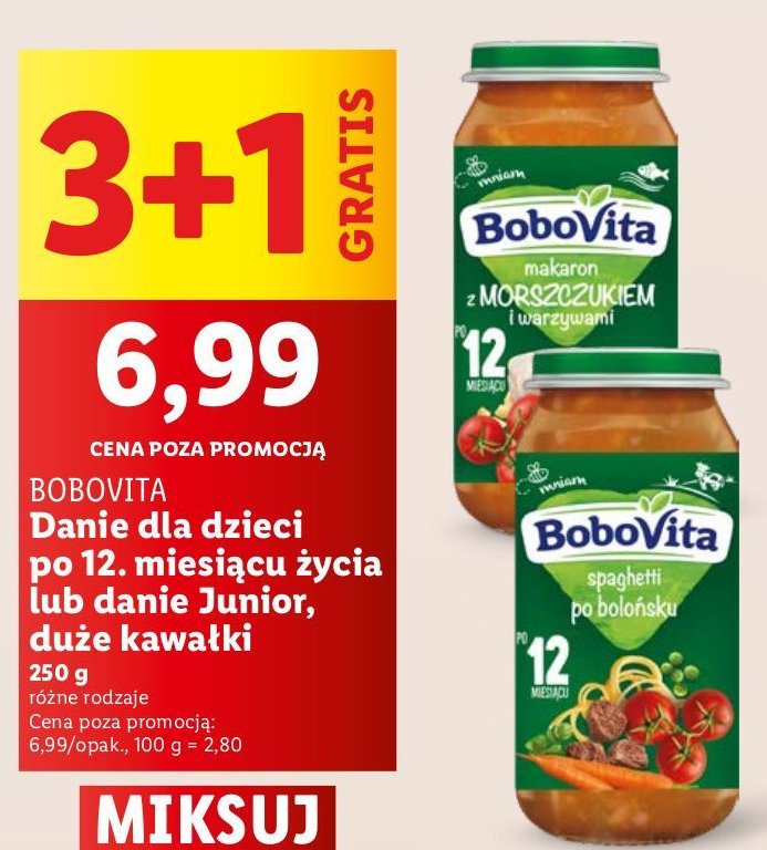 Makaron z morszczukiem i warzywami Bobovita promocja w Lidl