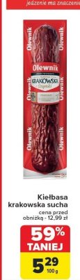 Kie艂basa krakowska sucha ekstra Krakus animex promocja w Carrefour