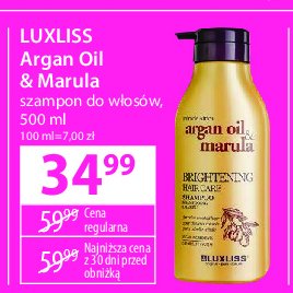 Szampon argan oil & marula Luxliss promocja