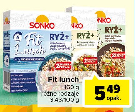 Mieszanka: ryż kasza soczewica suszone pomidory bazylia i czarne oliwki Sonko fit lunch promocja