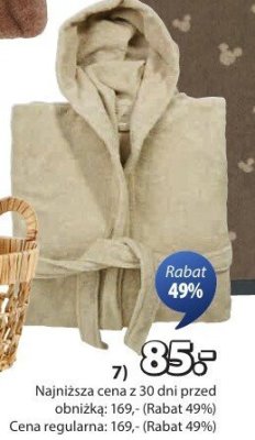 Szlafrok BERGSBYN promocja w Jysk