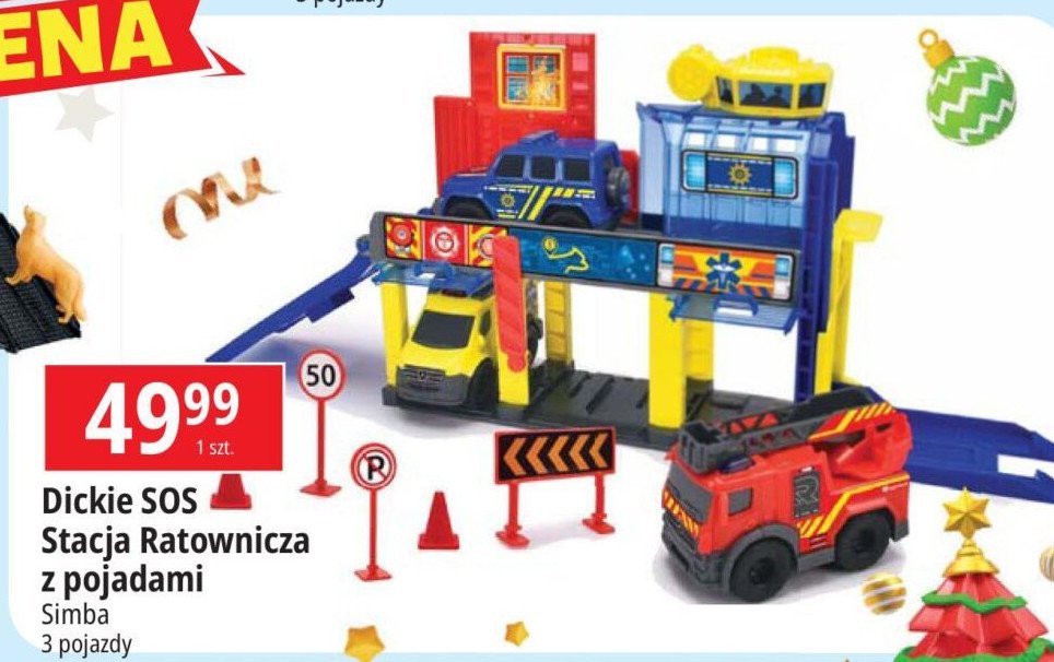 Stacja ratownicza z pojazdami Dickie toys promocja