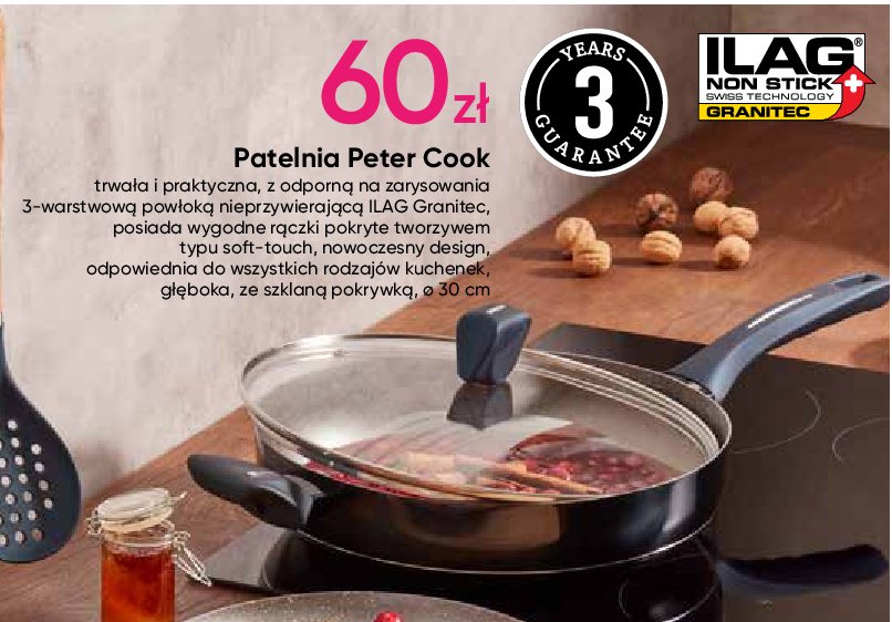 Patelnia 30 cm Peter cook promocja