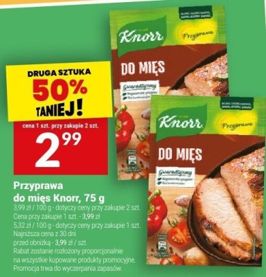 Przyprawa do mięs Knorr, 75 g promocja w Twój Market