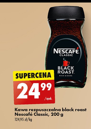Kawa Nescafe classic black roast promocja w Biedronka