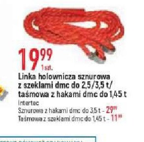 Linka sznurowa z hakami dmc do 3500 kg Intertec promocja