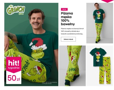 Piżama męska The Grinch  promocja w Pepco
