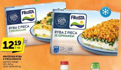 Mrożona ryba z pieca Frosta z brokułami, ze szpinakiem promocja w Euro Sklep