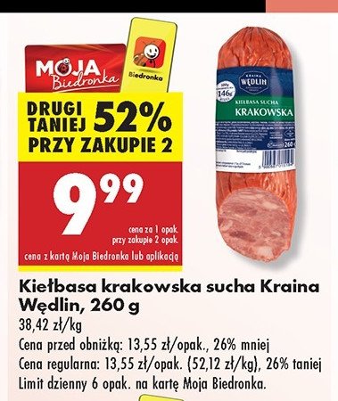 Kie艂basa krakowska sucha Kraina w臋dlin promocja