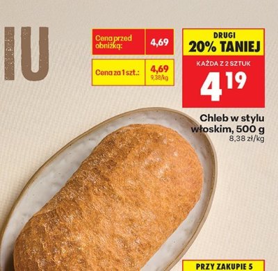 Chleb w stylu włoskim promocja w Biedronka
