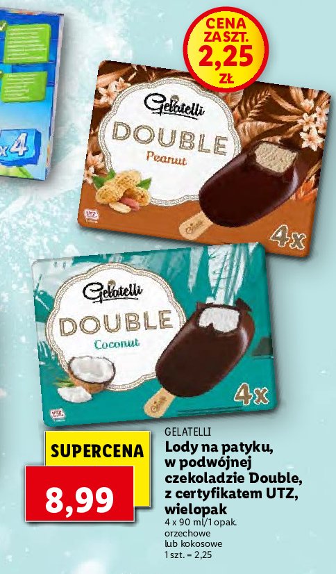 Lody double coconut Gelatelli promocja