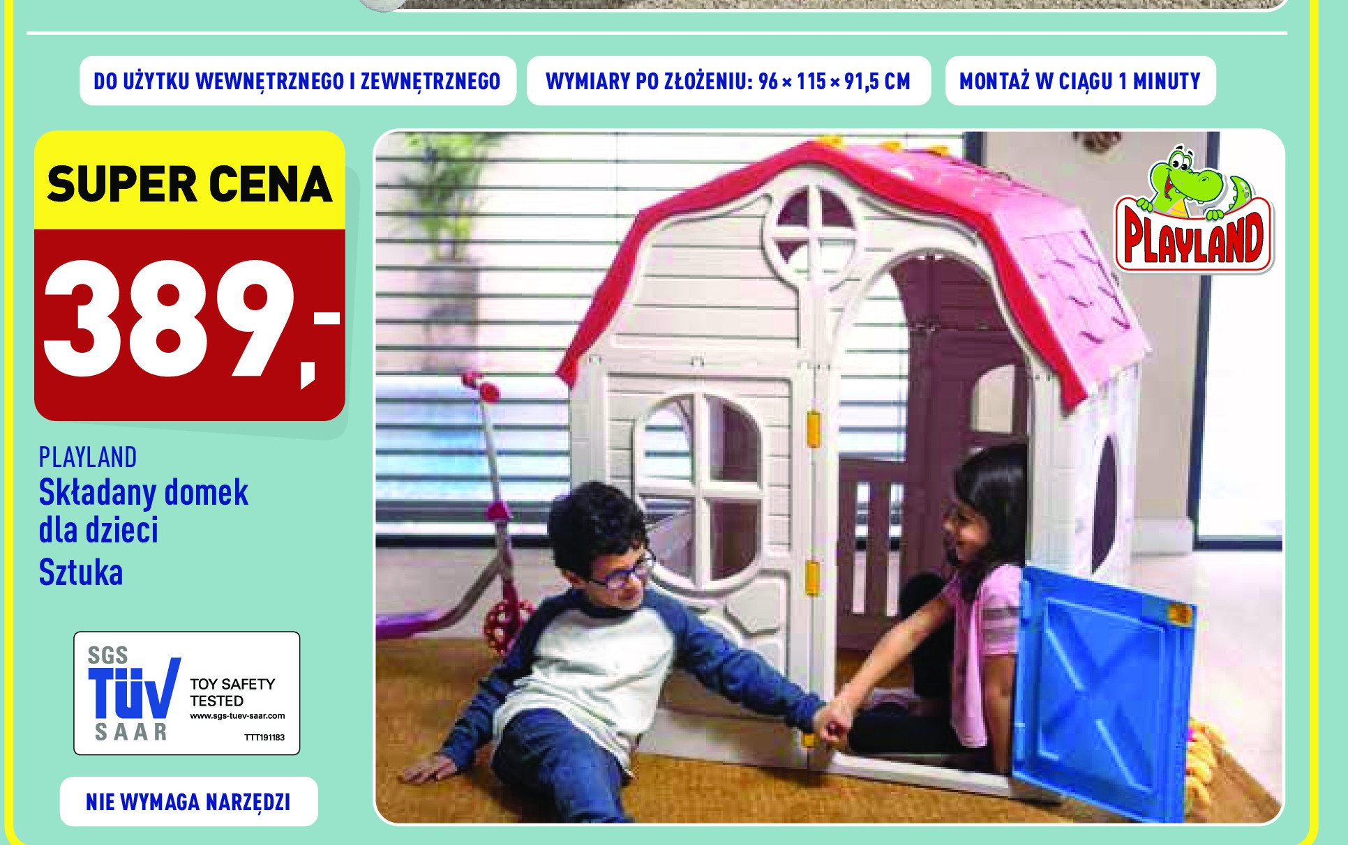 Składany domek dla dzieci Playland promocje