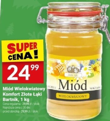 Miód Wielokwiatowy Komfort Złote Łąki Bartnik, 1 kg promocja w Twój Market