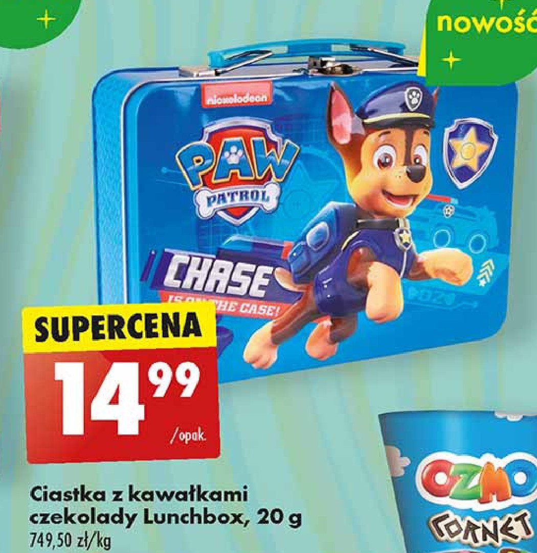 Ciastka z kawa艂kami czekolady psi patrol lunchbox promocja