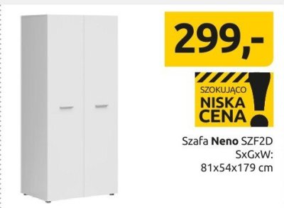 Szafka Neno SZF2D SxGxW: 81x54x179 cm promocja w Black Red White