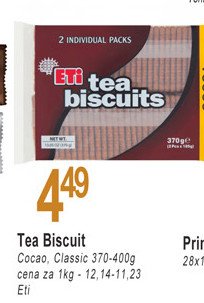 Herbatniki kakaowe Eti tea biscuits promocja