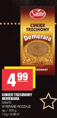 Cukier trzcinowy Demerara Sante promocja w SPAR