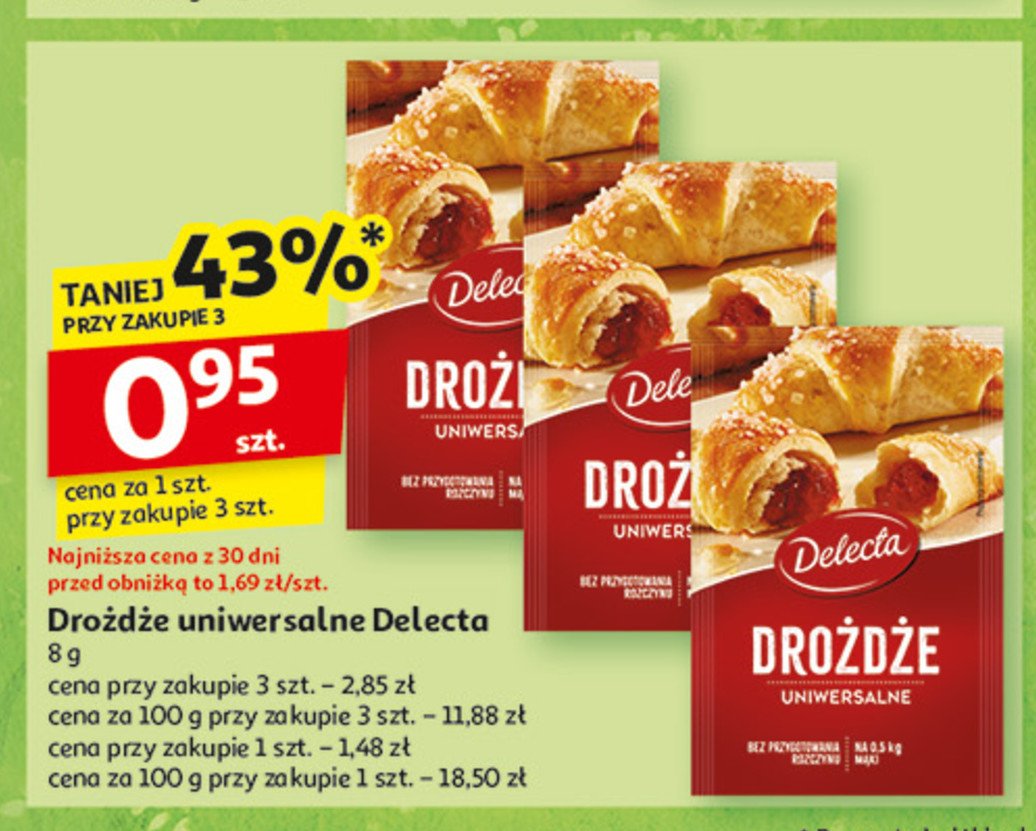 Drożdże instant Delecta promocja