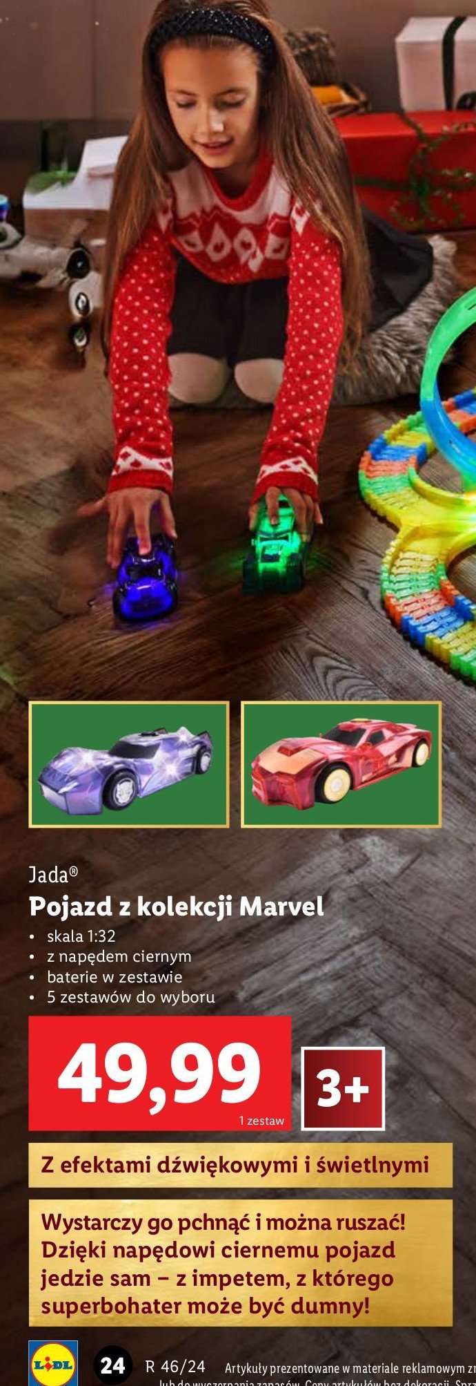 Pojazd marvel 1:32 Jada promocja w Lidl