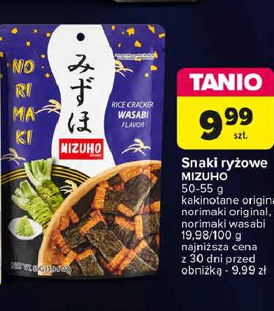 Snacki ryżowe nori maki wasabi MIZUHO promocja w Carrefour