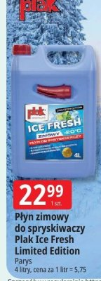 Płyn zimowy do spryskiwaczy Plak Ice Fresh Limited Edition promocja w Leclerc
