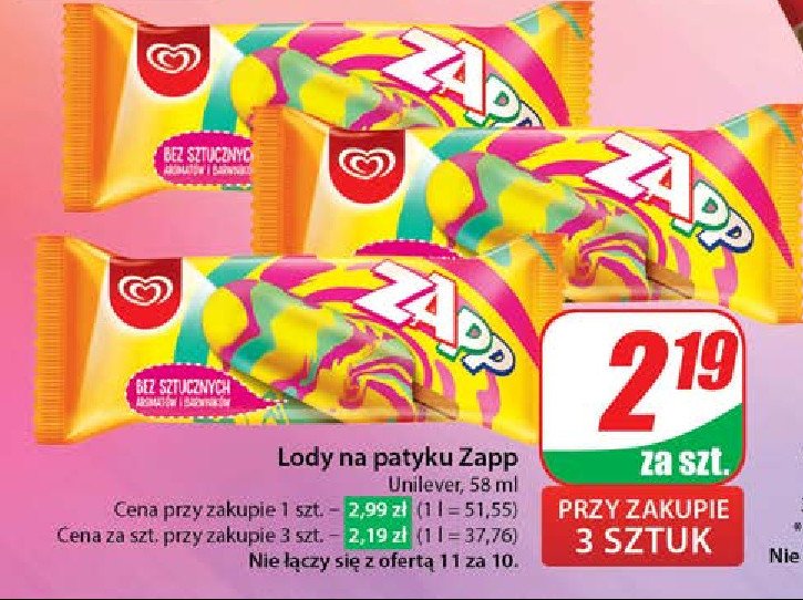 L贸d fruit Algida zapp promocja