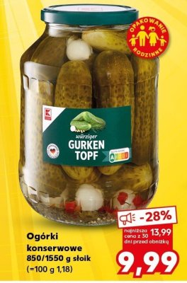 Ogórki konserwowe promocja w Kaufland