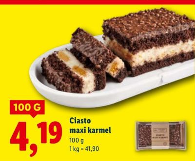 Ciasto maxi karmel promocja w Lidl