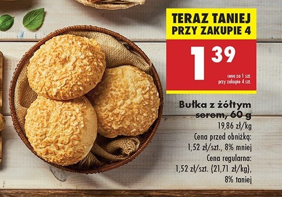 Bułka z serem promocja w Biedronka