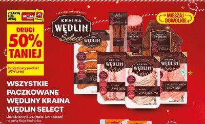 Wędliny paczkowane Kraina Wędlin Select - różne rodzaje promocja w Biedronka