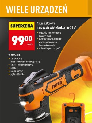 Narzędzie wielofunkcyjne akumulatorowe 20 V promocja w Biedronka